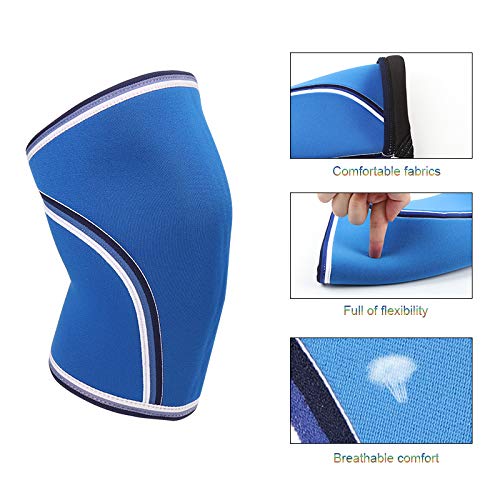 Knee Pads 1 Pair Breathable Sports Knee Sleeve Supports 7mm Neoprene Basketball weight-lifting Anti-Sprain Compression Knee Pads Protector