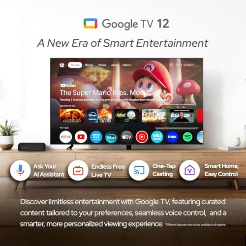 Image of TOPTRO GD1 4K G-TV-B Android 14 Certified Net - Flix, HDR10+, Dolby Atmos, DD+, AI-Powered Visuals, Voice Control, 2G, 16G, Wi-Fi 6, YouTube, Hotstar, Prime, Zee5 & Many Apps for Projectors & TV