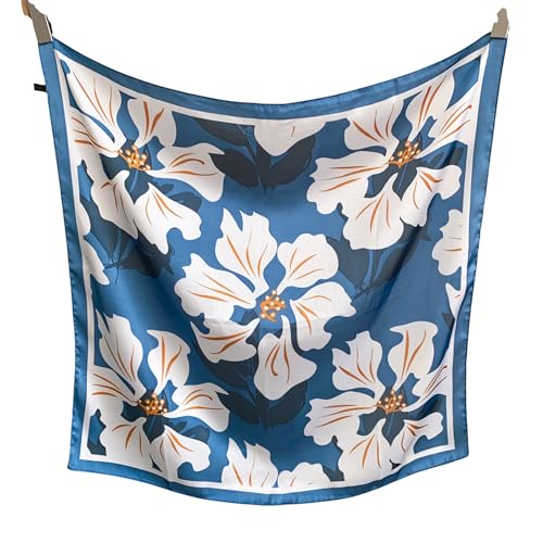 Image of Printed Poly Silken feel Scarf Stole for Women | Stylish, Soft, & Lightweight | Satin Feel Neck Scarf, Hair Scarf, Head Scarf for Women