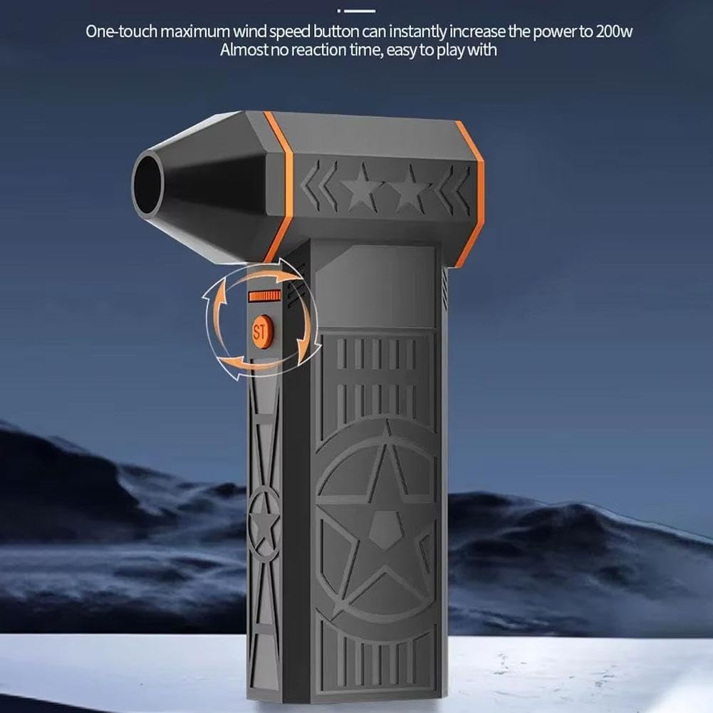 Souffleuse à neige thermique portable 5000 W avec technologie de turbine efficace utilisée pour le déneigement et le nettoyage des intérieurs de voiture avec buse et kit de collecte de poussière