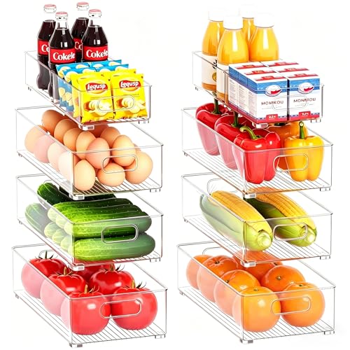 Famhap Kühlschrank Organizer Stapelbar 10 Stück