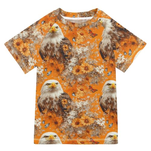 Short Sleeve Rash Guard Bathing Suit Girls Kids Swimsuits for Girls Girl Rash Guard 9-10T Funny Bald Birds