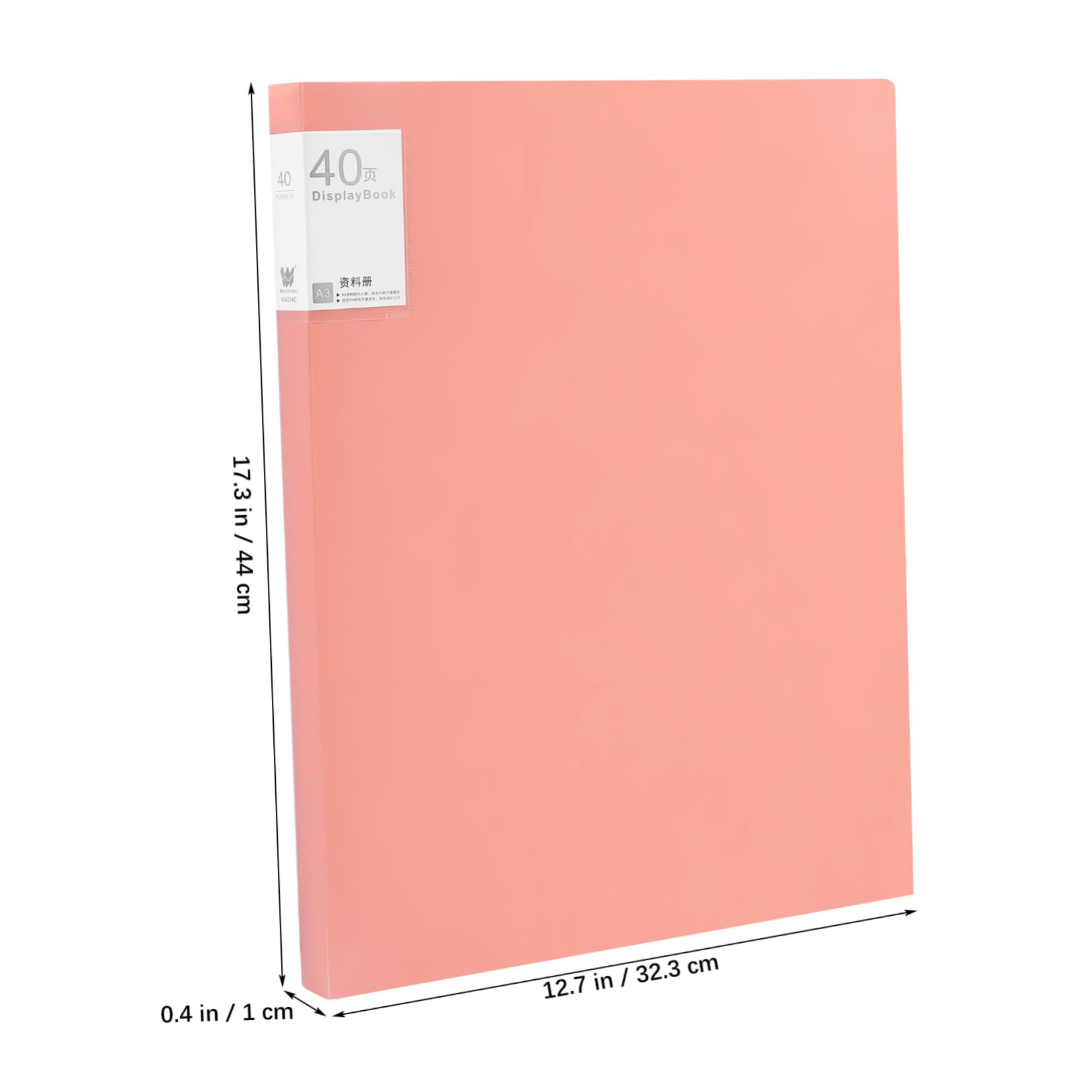 Garneck Set 3 Cartelle Porta Documenti A3 con 40 Pagine, Cartellina in Plastica Robusta, Capacità Ampia per Scuola e Riunioni, Design Elegante e Pratico
