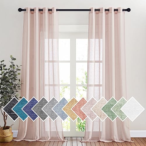 PONY DANCE Vorhang Landhausstil für Wohnzimmer Dekoschals Gardinen mit...