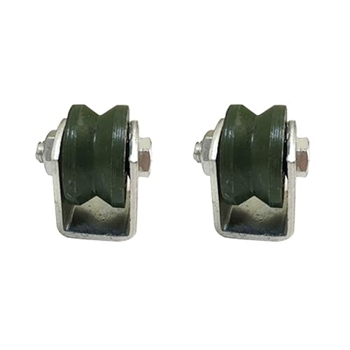 Rueda de riel V-Groove, rueda de hierro fundido resistente, capacidad de carga de 661.4 lbs, para puertas correderas de oruga, carritos mecánicos