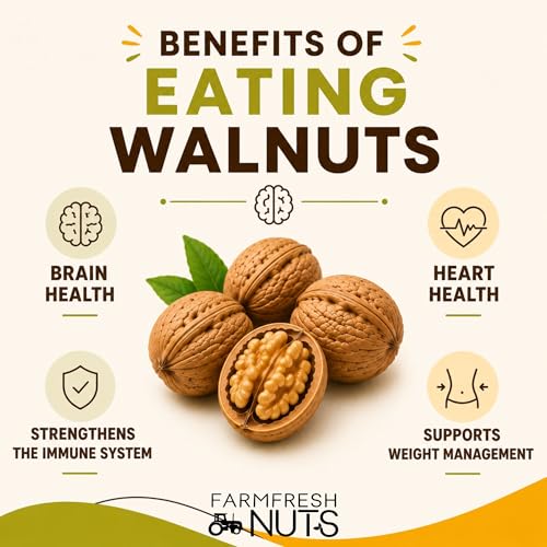 Image of In Shell Walnuts (2.5 Lbs.) - Large Natural California Walnuts - Great Source of Omega 3 - Fresh New Crop - Bursting with Flavor - Farm Fresh Nuts Brand