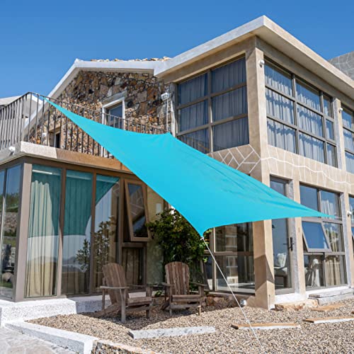 Tronssien Rectangle 12x16 Sun Shade Sail 95% UV Blockage Canopy Awning for Outdoor Patio and Garden Yard Activities