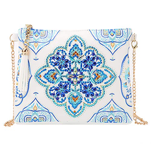 Borsa di arte del diamante facile da realizzare: Super facile da bricolage, la bella borsa con pittura a diamante, basta attaccare il diamante sulla superficie, sarai molto sorpreso di quanto sei creativo dopo aver completato.