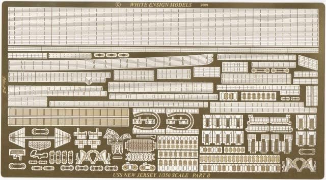 White Ensign Models 1/350 Modernized USS New Jersey Photoetch Enhancement Parts