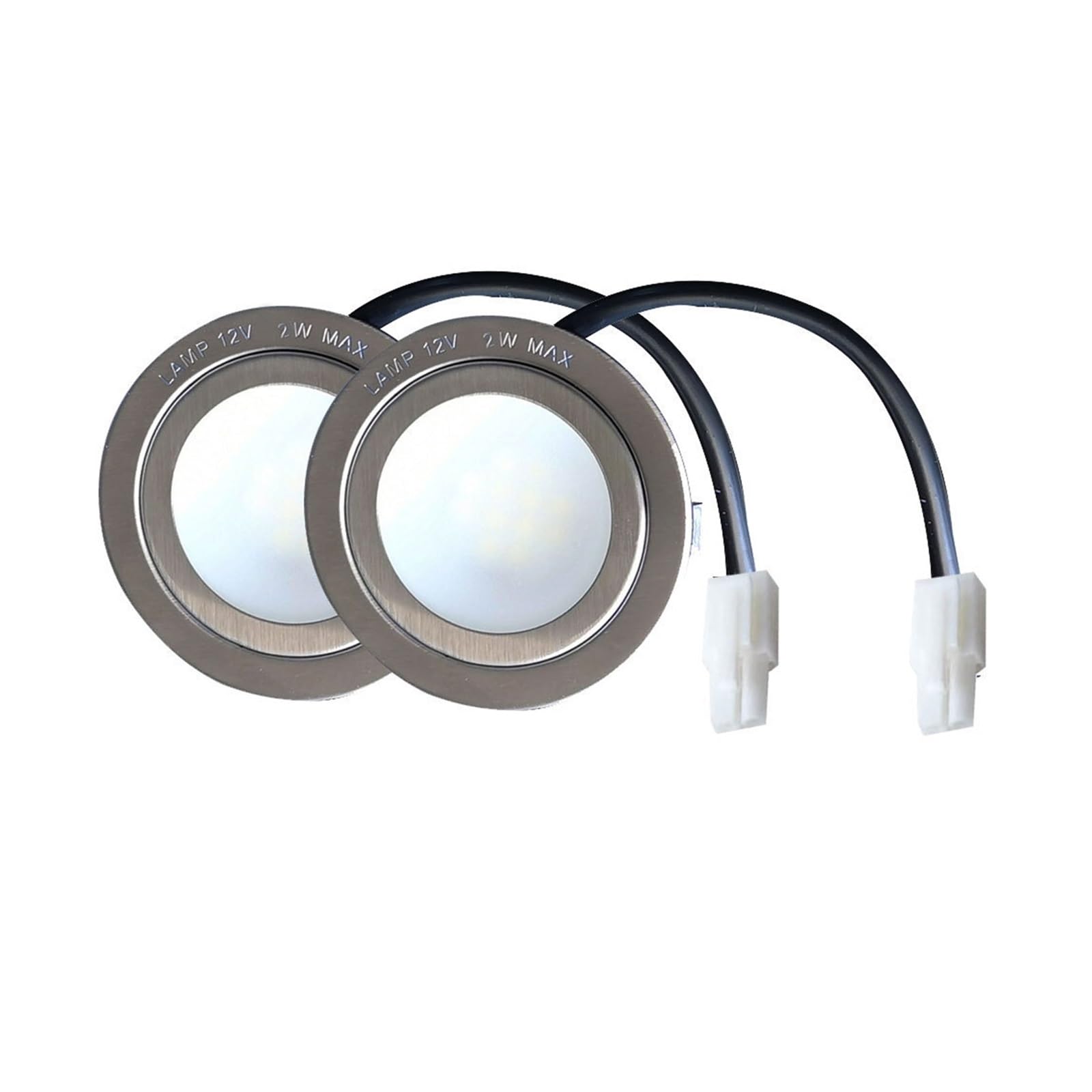 Hohota 2 Stuk YL Connector Afzuigkap Lamp Licht 1.5W 68mm 12V AC DC for Afzuigkap rookventilator Lamp Equivalent 20W Oud Licht(SM,White 6000K
