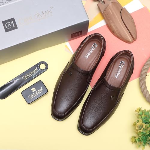 Image of CARLOMAN Genuine Leather Formal Shoes for Men