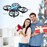 4DRC Mini Drone for Kids Hand Operated RC Quadcopter with 3 Batteries Longer Flight Time, Altitude Hold, Headless Mode, Throwing GO, 3D Flip and 3 Speed Modes Aeroplane for Beginners, Blue - Image 8