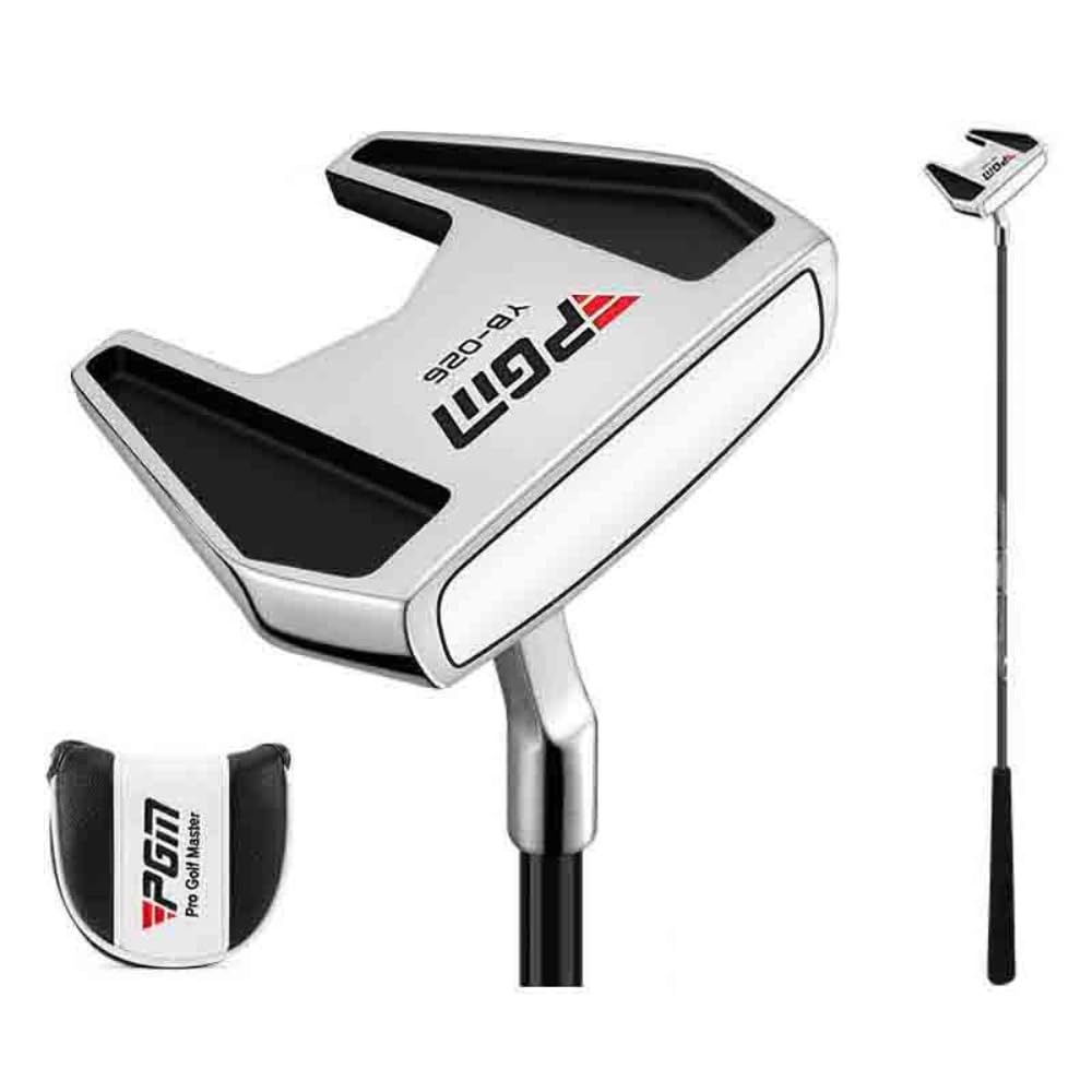 Putters de palo de golf para zurdos o diestros, eje de grafito para hombres, mujeres, entrenadores, jugadores, golfistas con soporte para recoger pelotas, incluye funda para la cabeza de golf