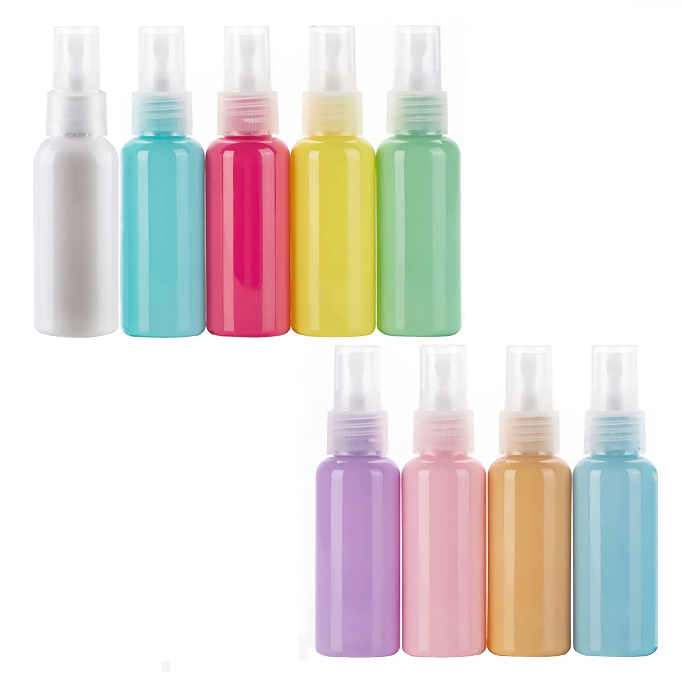 50 Pezzi 50ml Viola plastica flacone spray Con Sprayer Mini Flacone Spray Portatile Riutilizzabile per Nebbia, Bottiglia di Profumo, Cosmetica, Viaggio