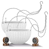 7.5'' Self Watering Hanging planters for Indoor Plants - Flower Pot with Water Level Indicator for...