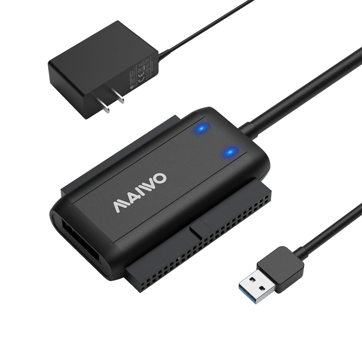 SUIDEK Convertisseur USB 3.0 vers SATA - Lecteur de Disque Dur Externe SATA vers IDE pour Disque Dur HDD/SSD 2,5/3,5, Adaptateur IDE vers USB C Compatible avec Lecteur Optique