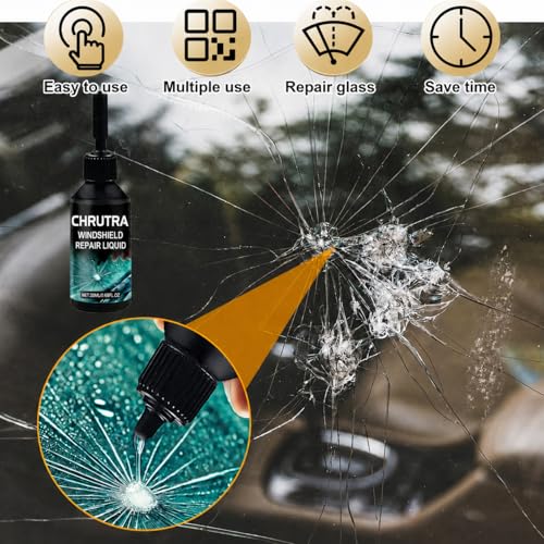 Image of SEAHELTON Car Windshield Crack Repair Kit, Glass Repair Liquid for Cracks for Fix Auto Windshield Glass Cracks, Car WindowGlass Repair Tool Set for Quick and Easy Auto Scratch Fix