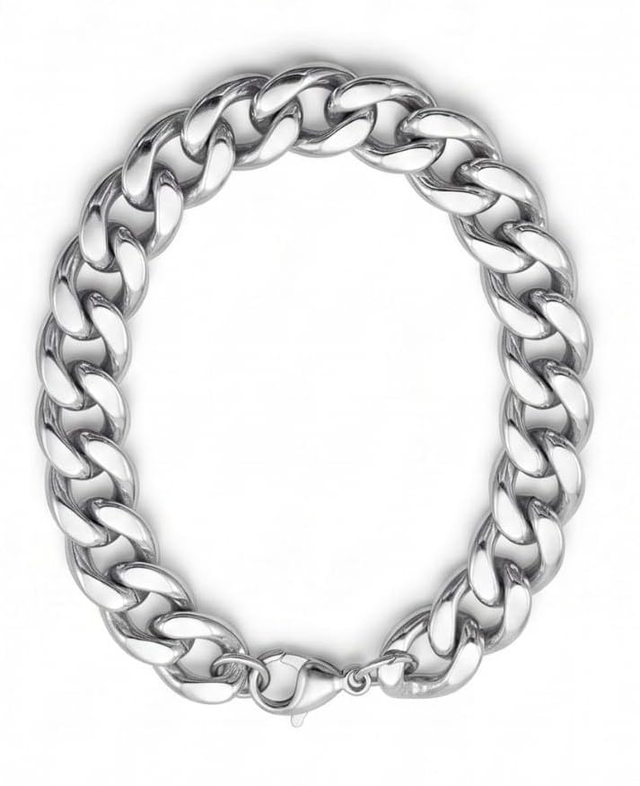 Generic Trendaura Men's Heavy Curb Chain Bracelet 8.5 Inches - Image 1