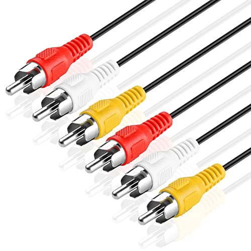 TNP 3 RCA AV Cable, 50 ft Audio Video Cable with Male to Male Connector