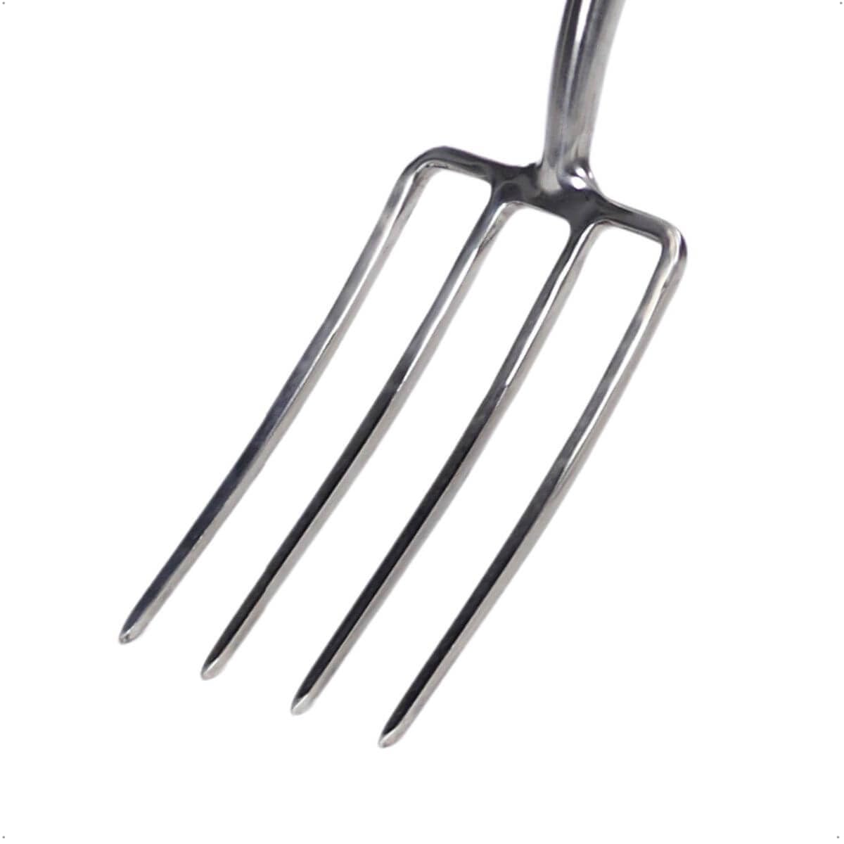 Rekord - Grabegabel aus Edelstahl - 4 Zinken, 76 cm Eschenholz T-Stiel