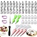 Czemo 113 Pezzi Beccucci per Pasticceria,Kit per Torte con 48 Beccucci,50 Tasche da Pasticcere USA e Getta,Adatto per Kit per Torte Decorazione Torte Fai da Te,Caramelle, Biscotti e Altri Alimenti
