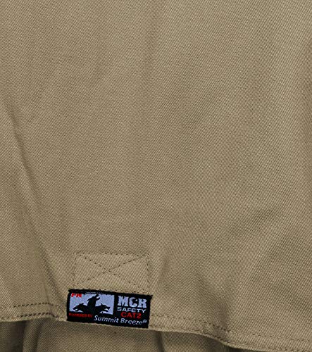 Image of MCR Safety Summit Breeze Flame Resistant FR Coveralls, 7 oz Cotton, Work Coveralls, Tan, 38 Tall