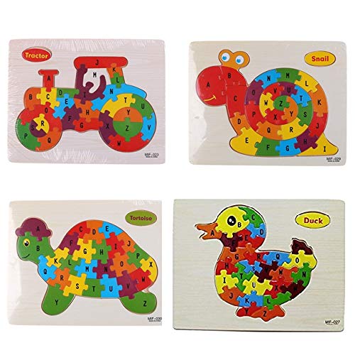 FunBlast (Set of 4) Puzzle Board Wooden ABC Alphabet Colorful Learning Educational Board for Kids, Alphabet Educational Puzzle (B07L98VBZQ) Amazon Price History, Amazon Price Tracker