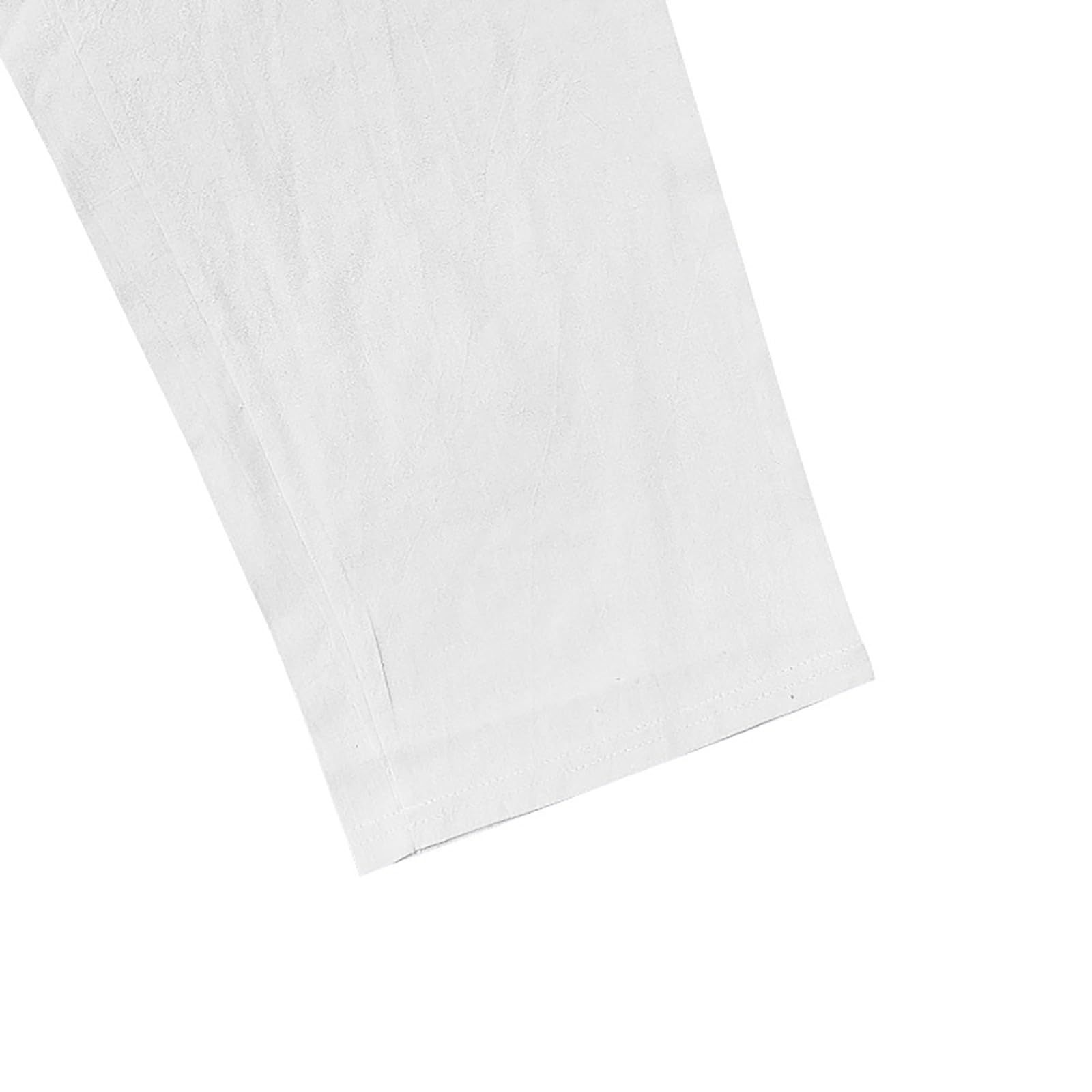 Ensemble 2 pièces en lin pour homme – Chemise boutonnée à manches longues avec pantalon ample à jambes larges, costume de plage léger pour homme, costume doux pour les vacances