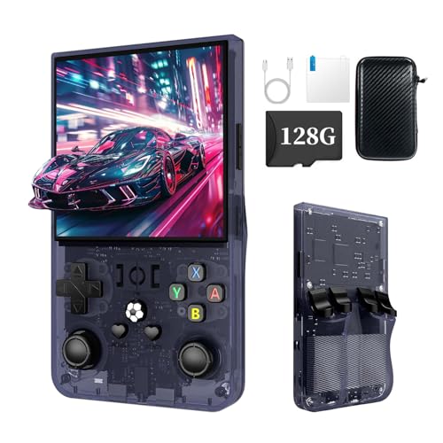 Consola de juegos retro R36MAX (R36S nueva actualización) (gris 128G)