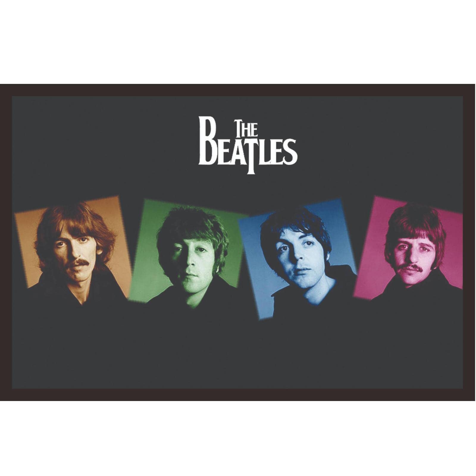 Mad Masters Beatles English Rock Band Painting Hanging Photo Frame Decorative Item for Living Room, Bedroom, Home Decor and Wall Decoration (MM 123, 8x12 Inch, Paper, Without Plexi Glass)