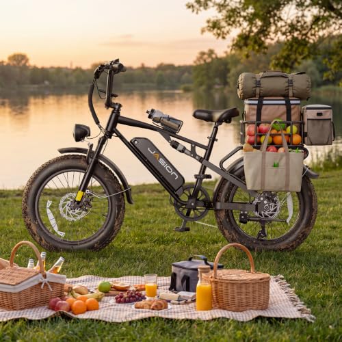 Jasion EB5 Sport Electric Bike, 20'' Fat Tire Ebikes for Adults/Teens, Best Ebike for Men with 720Wh Removable Battery, 7 Speed Full Suspension Electric Bicycles, UL2849 Certified - image 8