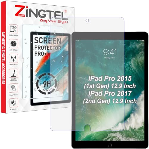 Image of Screen Guard Compatible With iPad Pro 12.9 2015 1st Gen /iPad Pro 12.9 2017 2nd Gen Tab (12.9 inch Inch Tablet) Flexible Fiber Screenguard Not a Tempered Glass Screen Guard