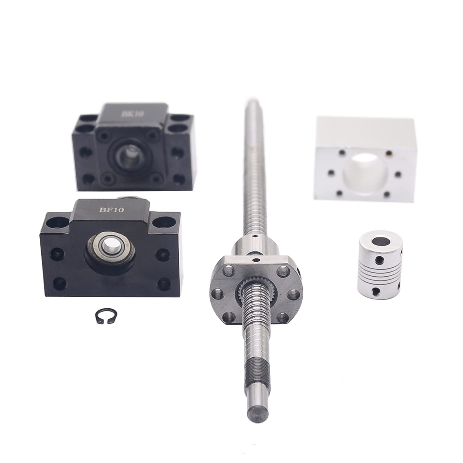 SFU1204 - Mandrino a sfera da 600 mm, in acciaio inox, con supporto BK10/BF10, corpo del dado e kit di accoppiamento, parti CNC