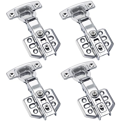 anchak 4 x 110 Degree Concealed Hinge Corner Stop Rustproof Cabinet Hinge Automatic Closing Automatic Hinge Damping Hinges for Kitchen Cabinet Wardrobe Cabinet Door Furniture