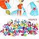 CJQRL 100 Stück Musterbeutelklammern, Mini blumenform Brads, Mini Brads, Musterbeutelklammern Bastelklammern für Scrapbooking Papierverschluss Schule Büro Papier Briefklammern Basteln Handwerk DIY
