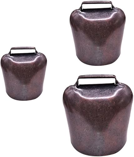 Miniatura 3 de 2pcs vaca caballo oveja pastando cobre campanas ganado granja cobre fuerte bronce campanas