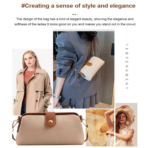 Alkyne Large Capacity Canvas Clutch Bag, Light Luxury Niche Solid Color Canvas Bag, Shoulder Bags for Women4