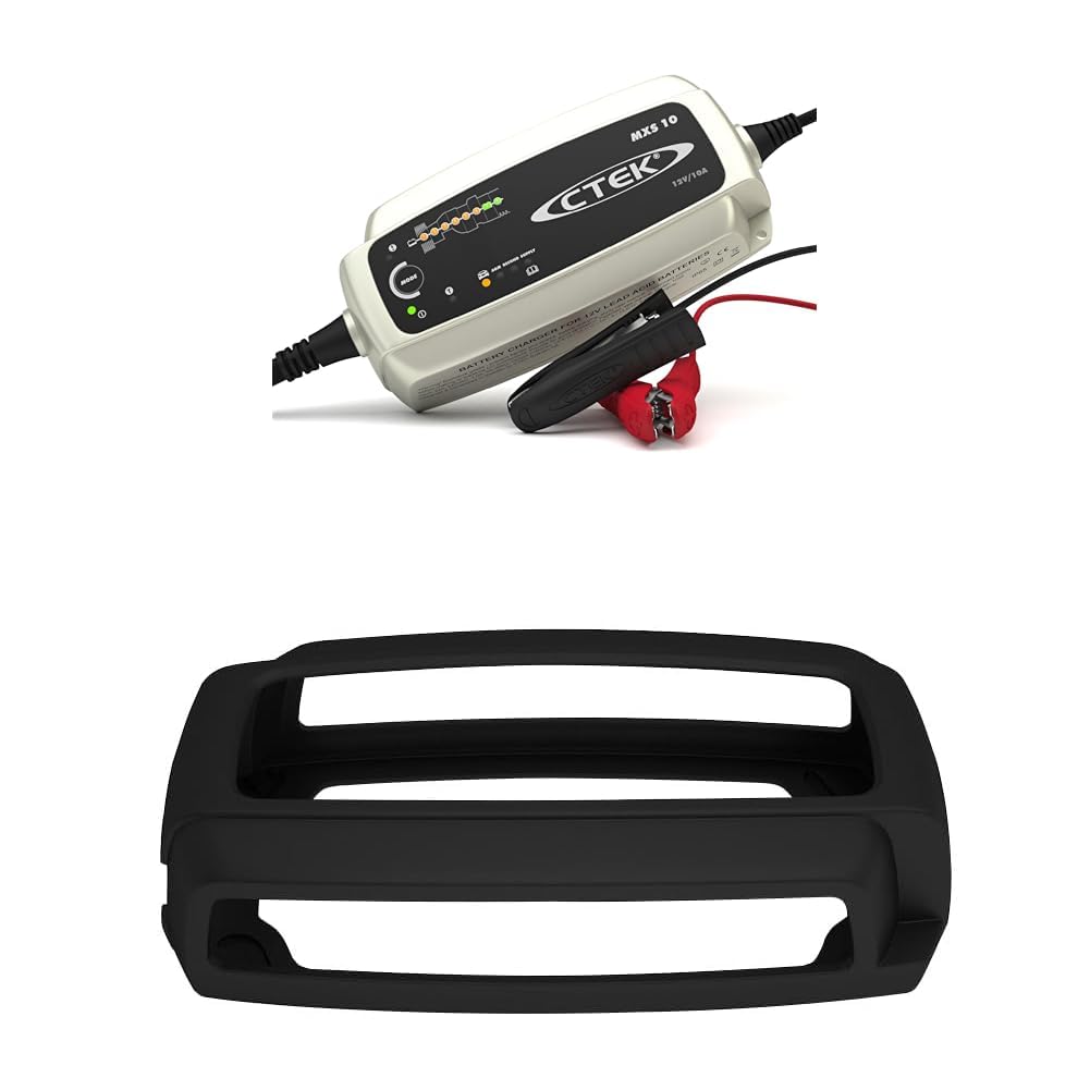 CTEK MXS 10, Ładowarka 12V Dla Większych Akumulatorów Samochodowych, Łódź, Ciężarówka, RV & CTEK BUMPER120 Silikonowa Ochrona Gumy