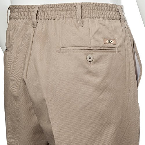 Mens Full Elastic Waist Pants with Zipper Fly and Snaps Closure4