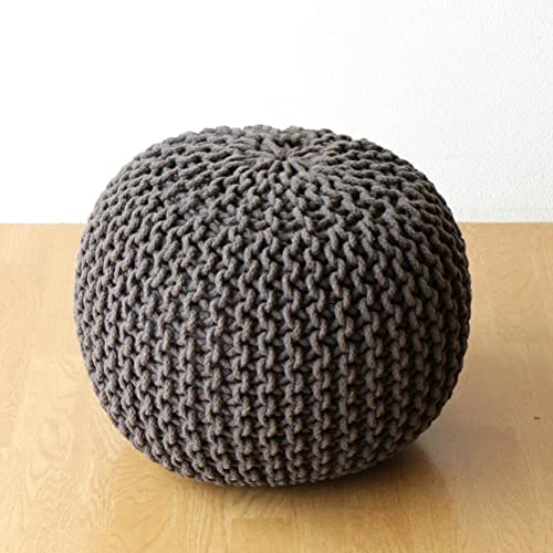 プフ クッション スツール おしゃれ ビーズクッション 椅子 ニットプフ かわいい 丸 一人掛け 一人用 オットマン ソファークッション プフ (B)