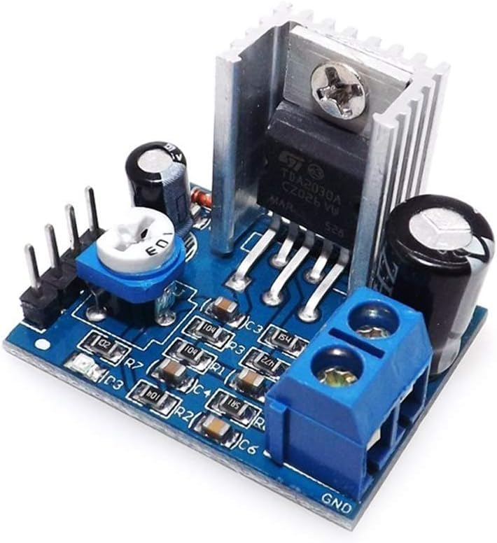 TDA2030A Mono Channel Amplifier Board | 18W Audio Amplifier Module with Heatsink for DIY Audio, Subwoofer, and Electronics Projects