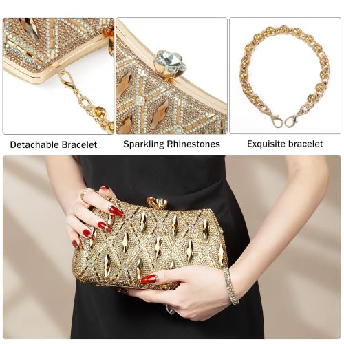 Image of Women's Sparkly Rhinestone Clutch Purse Evening Shoulder Bag