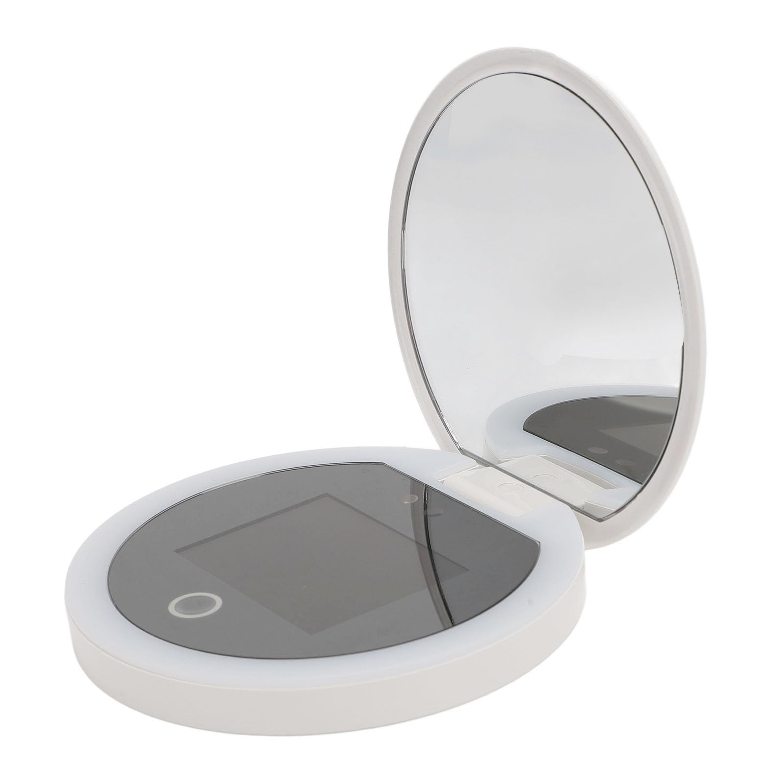 Specchio da viaggio UV con ingrandimento 2X, portatile, a LED, per uso esterno, design compatto ed elegante