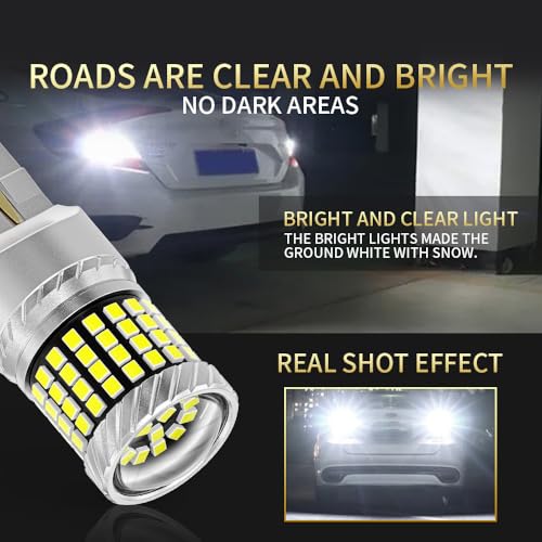 Image of Automaze 1156 BA15S 180 Pin Canbus LED Car Bulbs - 87 LED Chips, 10W 870 LM, Backup Reverse Lights - Check Connector Before Ordering - 1-Year Warranty (White, Pack of 2)