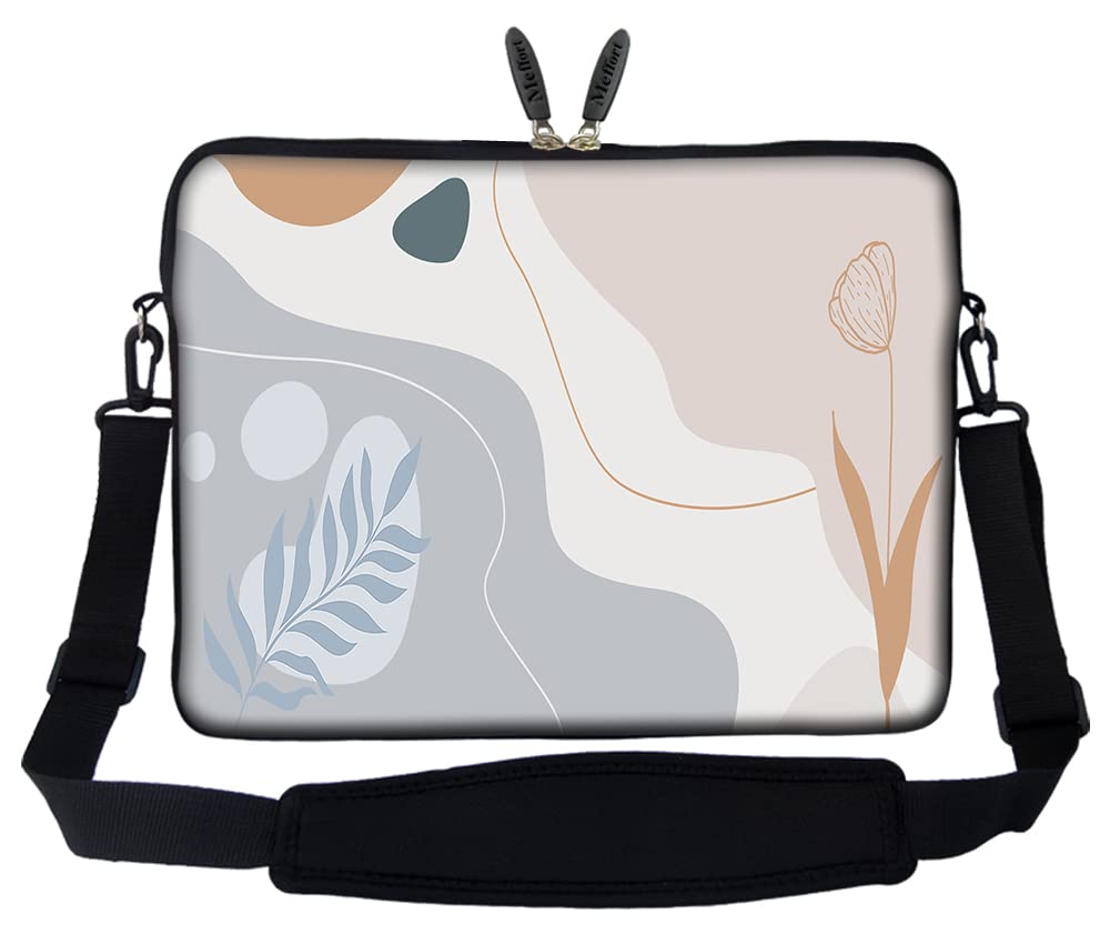Meffort Inc 17 17.3 inch Neoprene Laptop Sleeve Bag Carrying Case with Hidden Handle and Adjustable Shoulder Strap - Abstract Art
