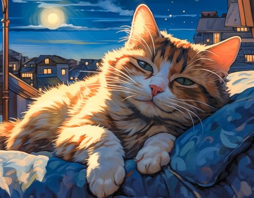 100-Piece Sleepy Cat Puzzle for Kids & Adults