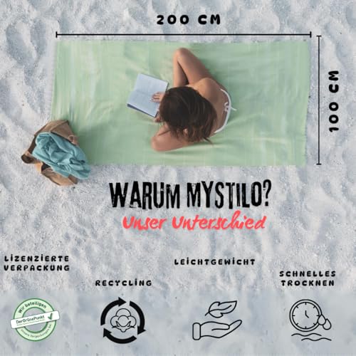 MyStilo® XXL Saunahandtuch Hamamtuch - Großes, Weiches Badetuch 100x200cm, Schnelltrocknend - Premium Strandtuch, Beach Towel… – Ansicht 5