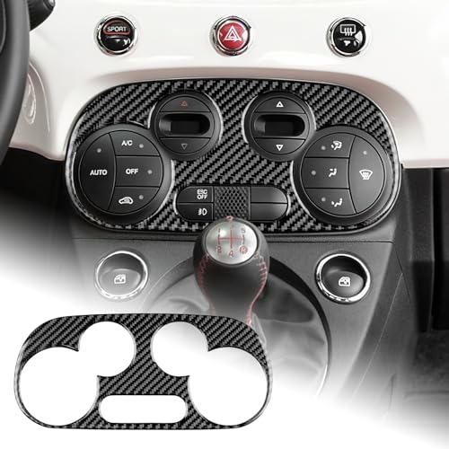 アバルト エアコン パネルカバー(オート) リアルカーボン シリーズ5、4、3 アバルト ABARTH 595 695 シリーズ4 カーボン エアコンパネル