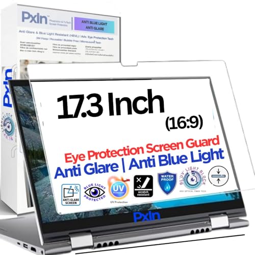 Image of Pxin 17.3 (16:9) Laptop Anti Bluelight and Anti Glare Screen Guard | BLUV Lightblock Tech | Scratch Proof | Prevents bluelight | Eye Protection | No Dry Eyes