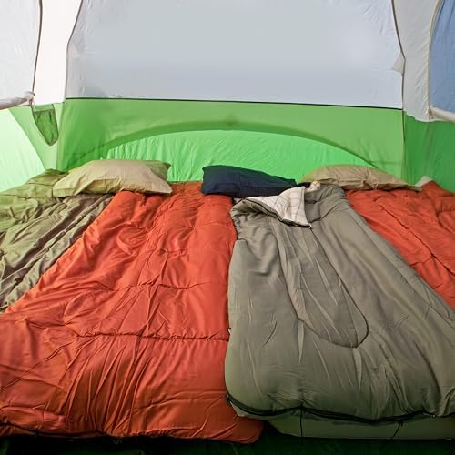 coleman evanston tent with screen room 6/8 person weatherproof tent sets up in 15 mins included rainfly & carry bag made of pfas-free materials 6-person